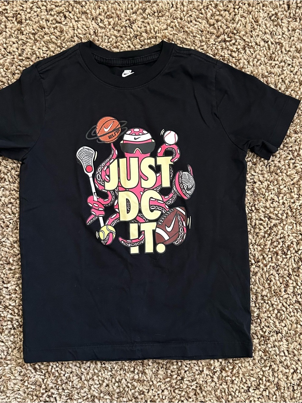 Nike Kids' Black "Just Do It" Graphic Tee